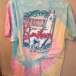 Size Large Llama Tie Dye Tee